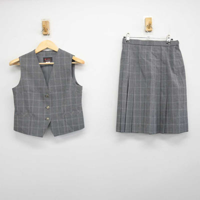 【中古】神奈川県 大庭中学校 女子制服 2点 (ベスト・スカート) sf047603