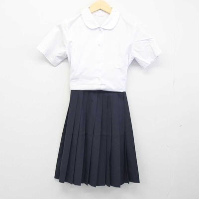 【中古】岡山県 桑田中学校 女子制服 2点 (シャツ・スカート) sf047618