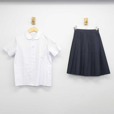 【中古】岡山県 桑田中学校 女子制服 2点 (シャツ・スカート) sf047618