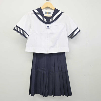 【中古】埼玉県 三芳東中学校 女子制服 4点 (セーラー服・セーラー服・スカート) sf047629