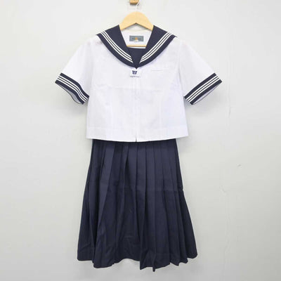 【中古】埼玉県 三芳東中学校 女子制服 4点 (セーラー服・セーラー服・スカート) sf047630