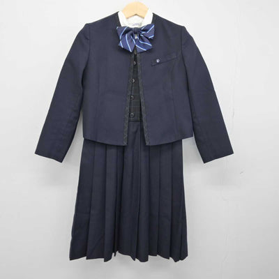 【中古】佐賀県 佐賀女子短期大学付属佐賀女子高等学校 女子制服 4点 (ブレザー・ジャンパースカート・シャツ) sf047635