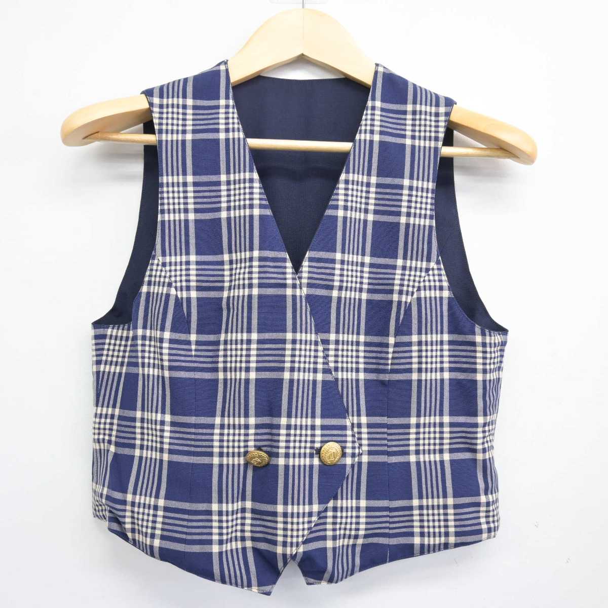 【中古】埼玉県 山村学園高等学校 女子制服 2点 (ベスト・スカート) sf047638