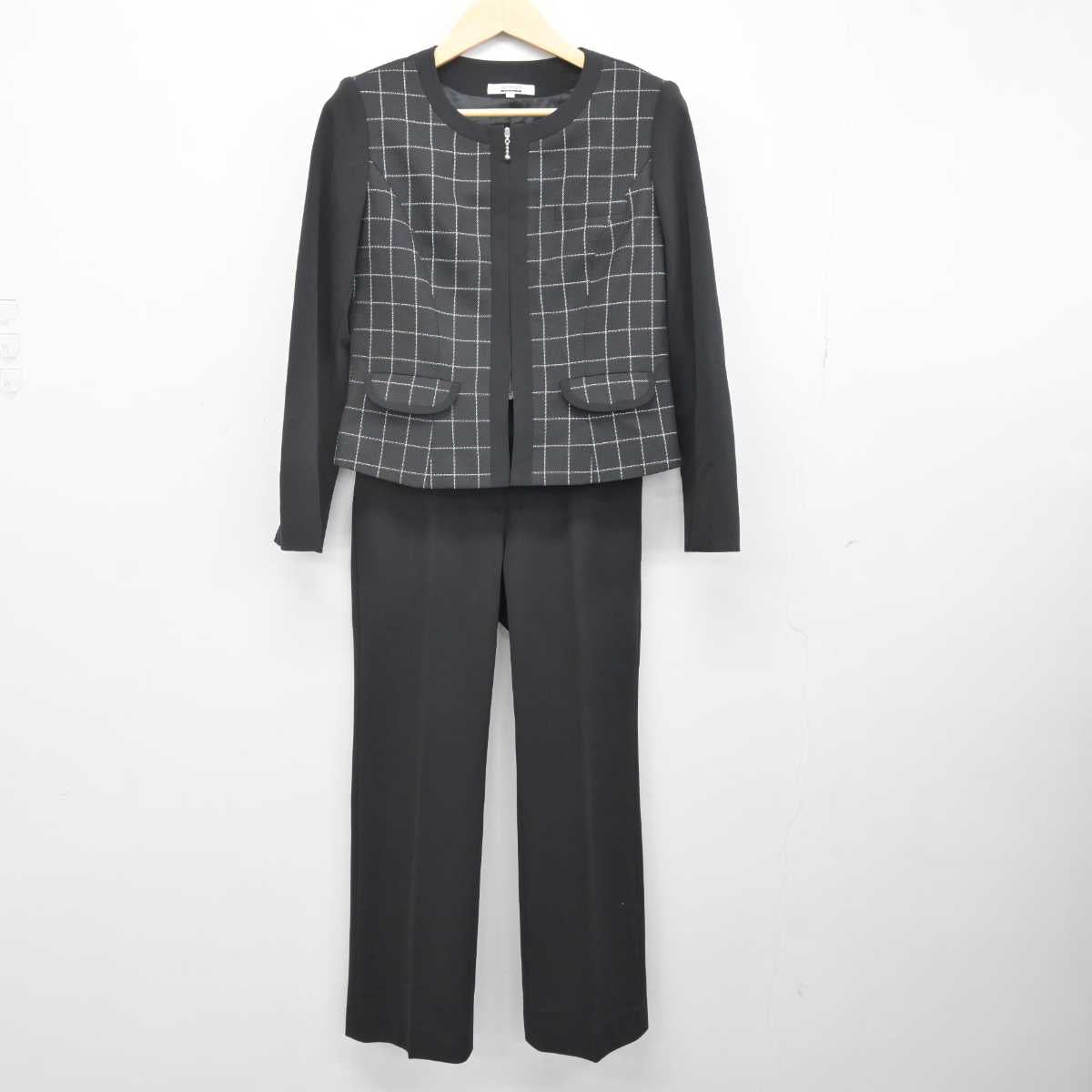 【中古】 事務服 女子制服 2点 (ジャケット・ズボン) sf047644