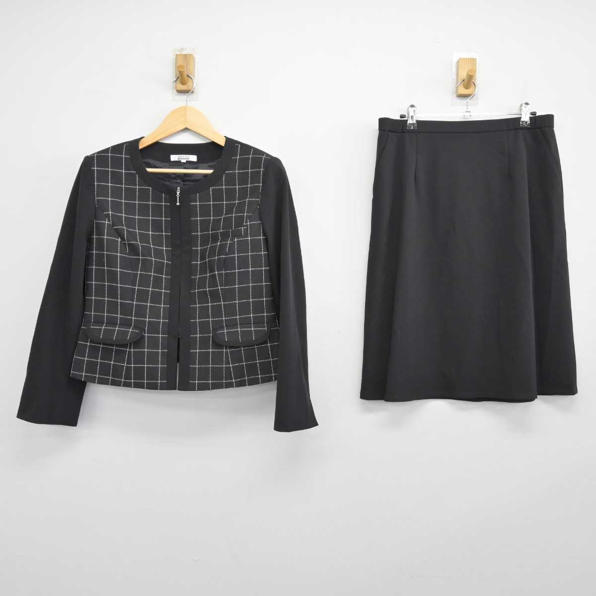 【中古】 事務服 女子制服 2点 (ジャケット・スカート) sf047653