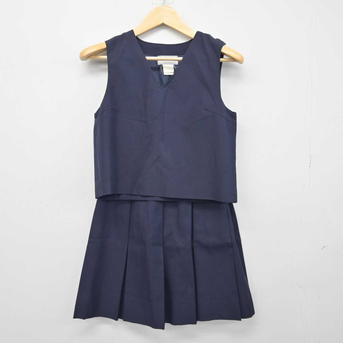 【中古】神奈川県 西谷中学校 女子制服 2点 (ベスト・スカート) sf047658