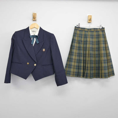 【中古】滋賀県 大津商業高等学校 女子制服 4点 (ブレザー・シャツ・スカート) sf047663