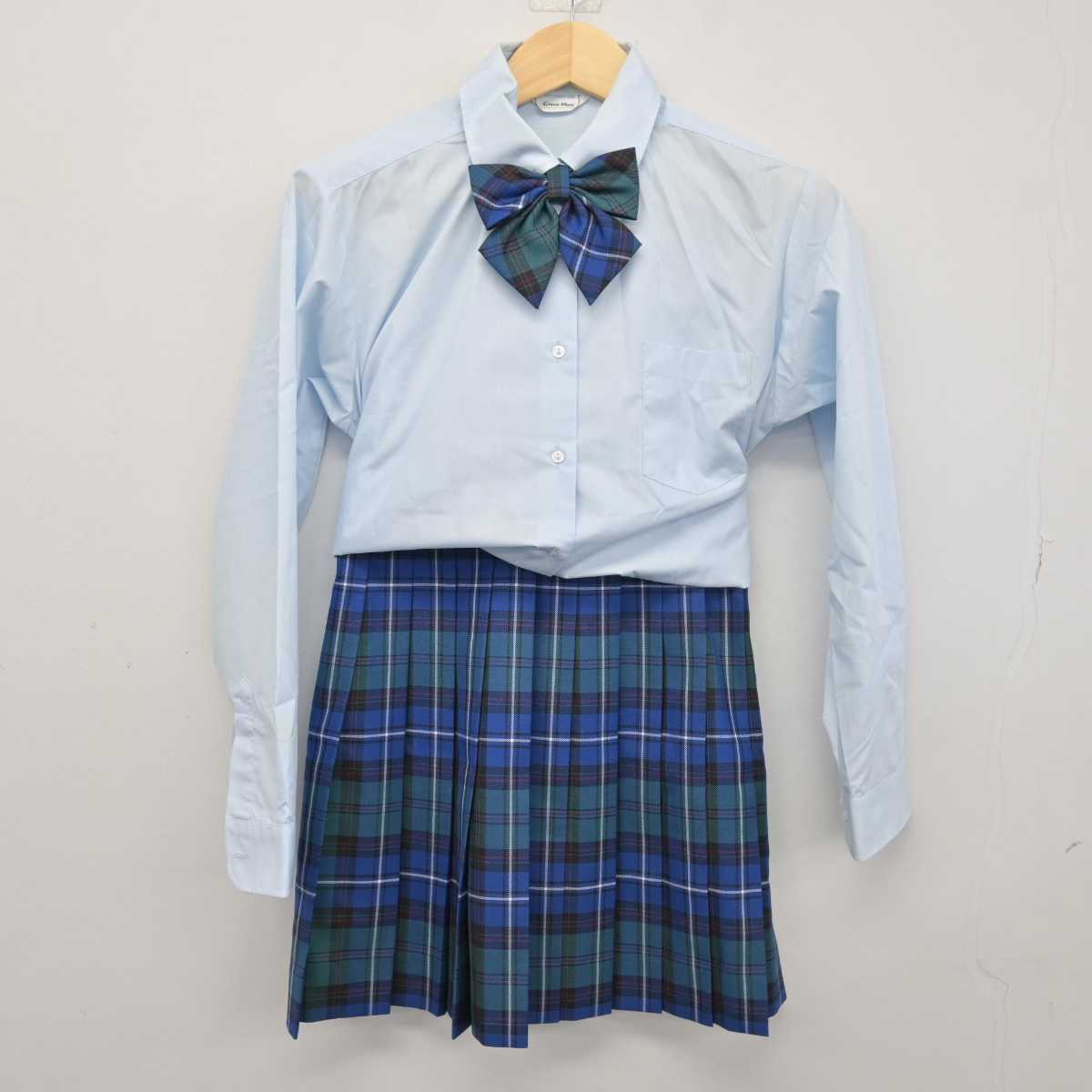 【中古】 ヒューマンキャンパス高等学校 女子制服 4点 (シャツ・スカート) sf047669