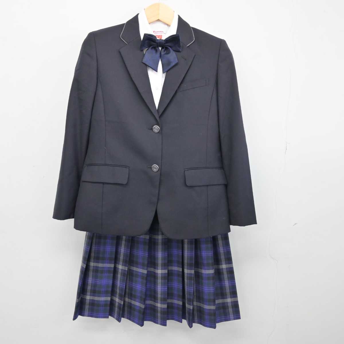 【中古】埼玉県 大宮国際中等教育学校 女子制服 4点 (ブレザー・シャツ・スカート) sf047675