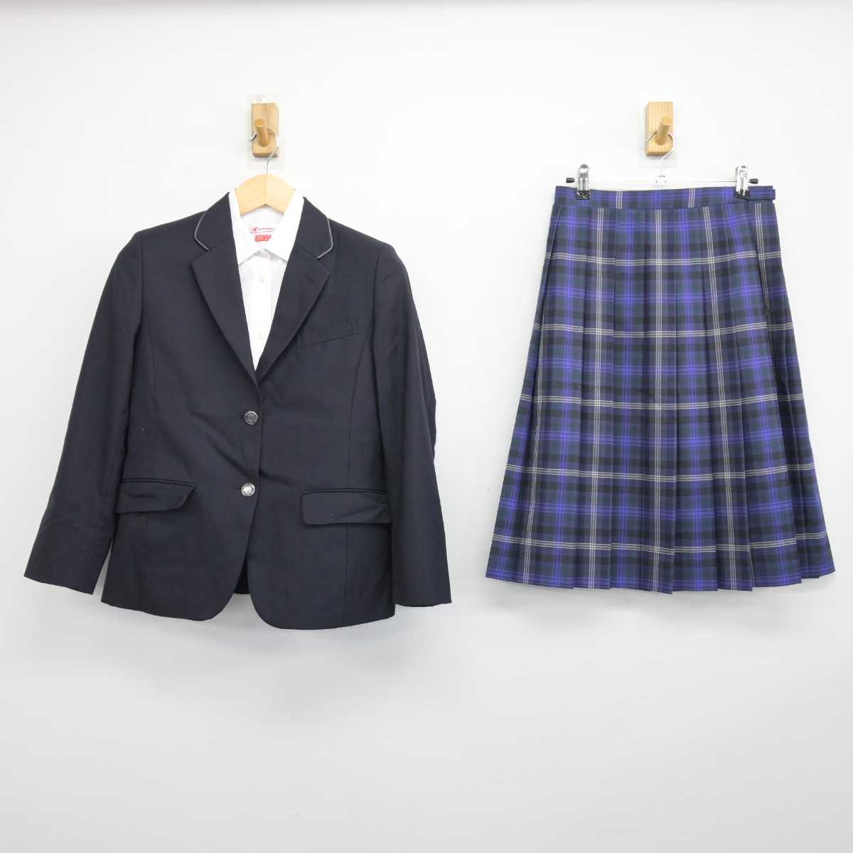 【中古】埼玉県 大宮国際中等教育学校 女子制服 3点 (ブレザー・シャツ・スカート) sf047676