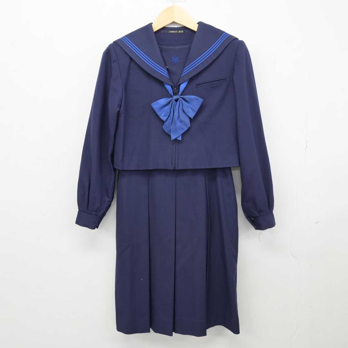 【中古】福岡県 香住丘高等学校 女子制服 3点 (セーラー服・ジャンパースカート) sf047701