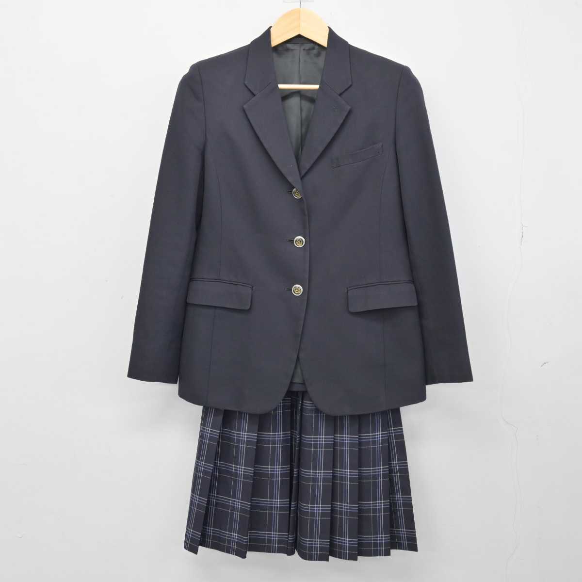 【中古】千葉県 柏高等学校 女子制服 3点 (ブレザー・スカート・スカート) sf047706