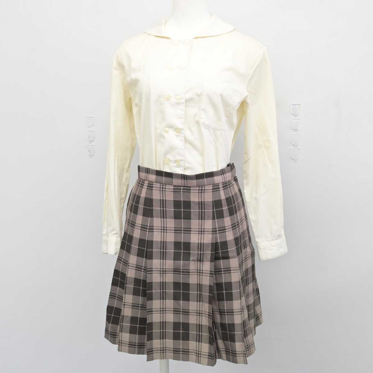 【中古】福島県 郡山高等学校 女子制服 3点 (シャツ・ベスト・スカート) sf047727