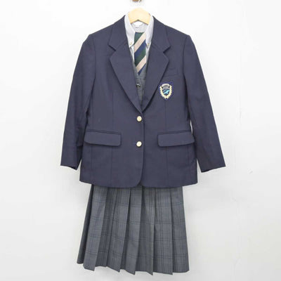 【中古】富山県 富山北部高等学校 女子制服 5点 (ブレザー・ベスト・シャツ・スカート) sf047734