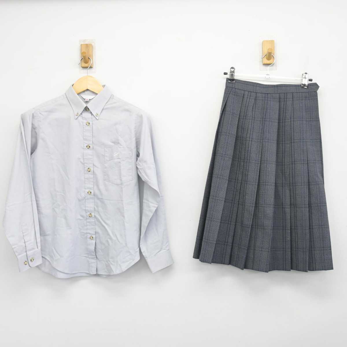 【中古】富山県 富山北部高等学校 女子制服 5点 (ブレザー・ベスト・シャツ・スカート) sf047734