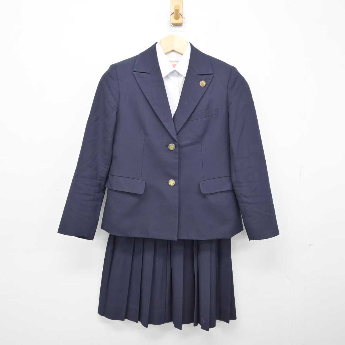 【中古】埼玉県 大宮高等学校 女子制服 5点 (ブレザー・ベスト・シャツ・スカート) sf047759