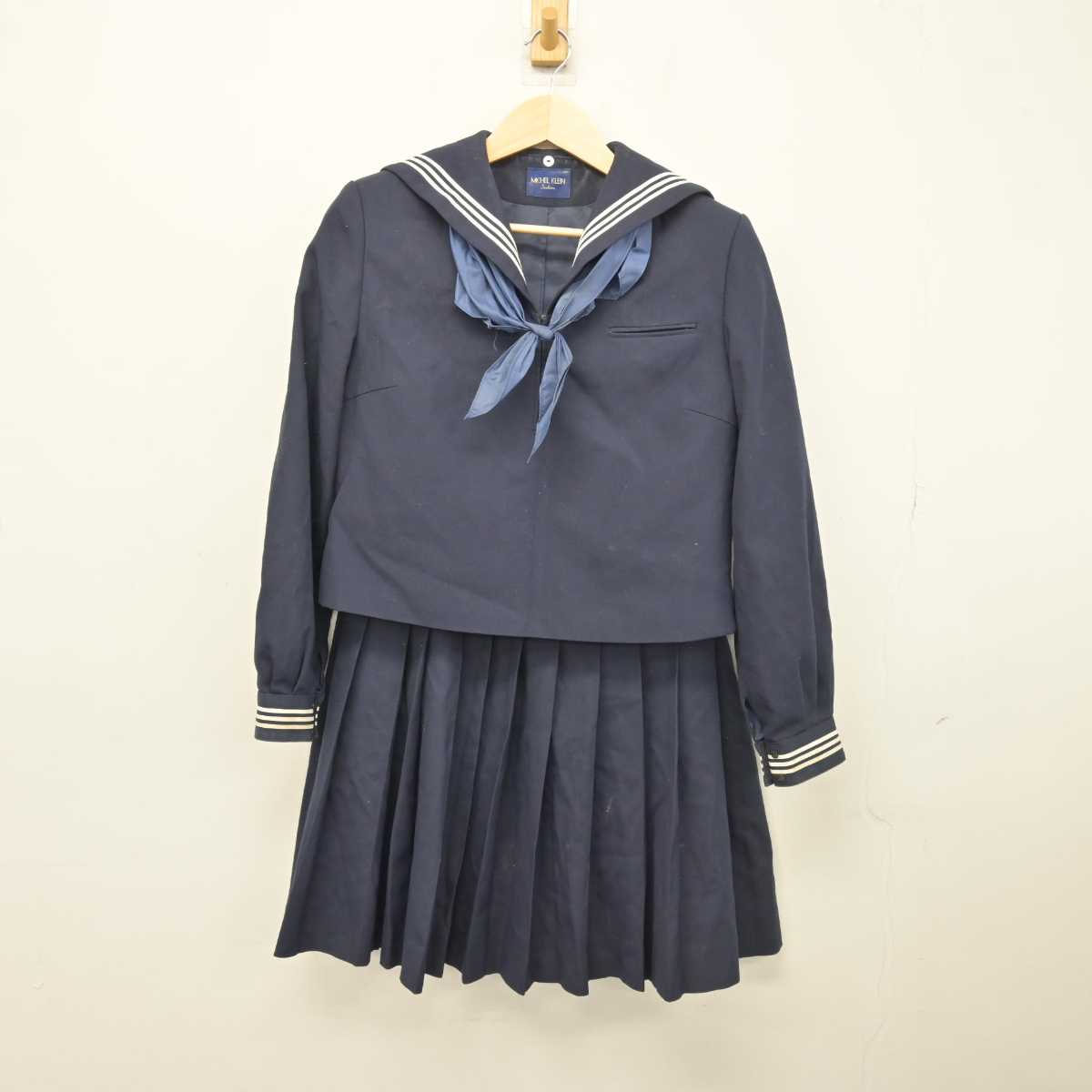 【中古】栃木県 栃木商業高等学校 女子制服 3点 (セーラー服・スカート) sf047762