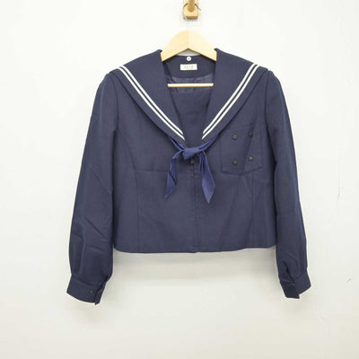 【中古】愛知県 愛西市立立田中学校 女子制服 4点 (セーラー服・スカート) sf047769