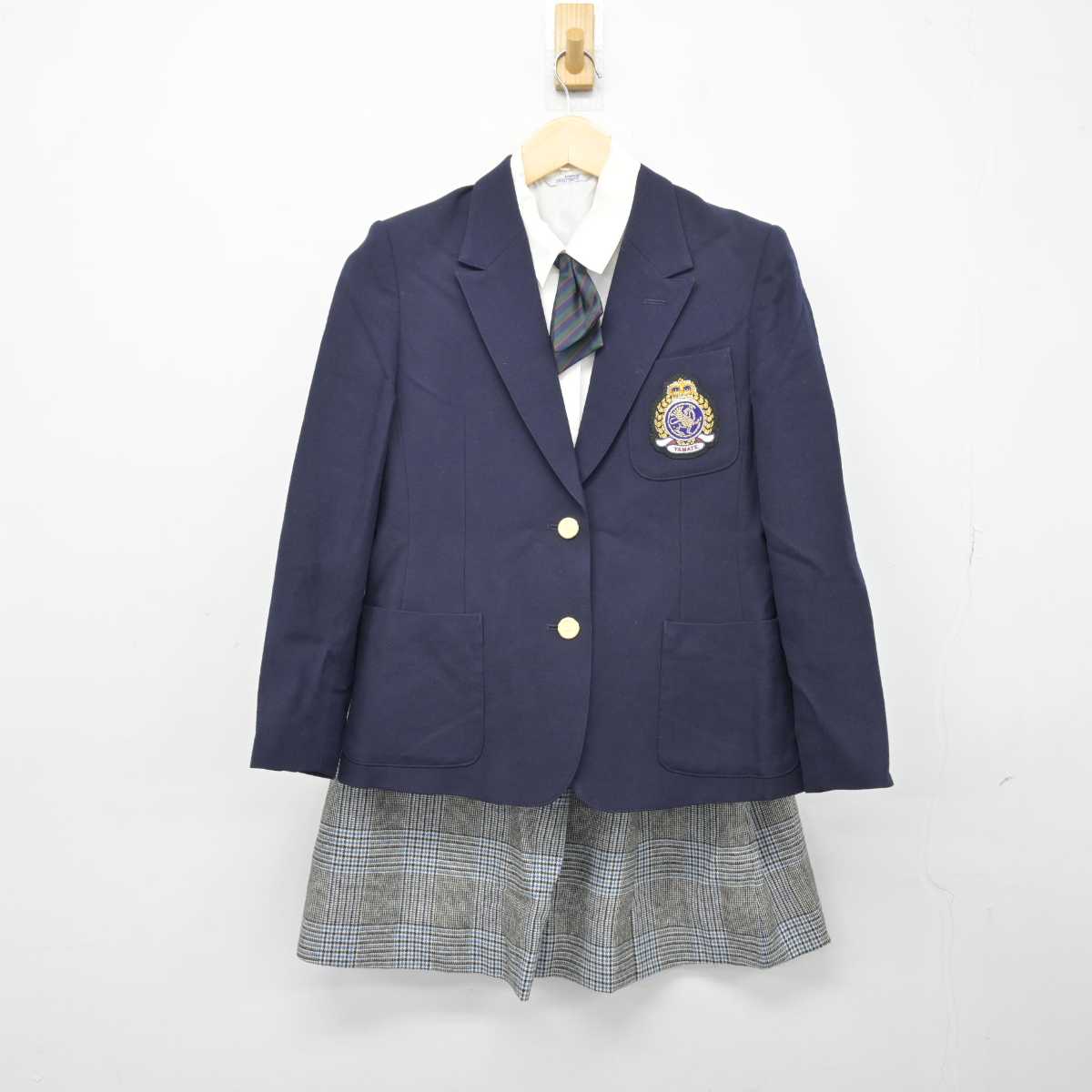 【中古】神奈川県 山手学院高等学校 女子制服 5点 (ブレザー・シャツ・スカート) sf047775