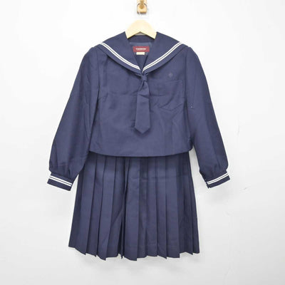 【中古】北海道 栗山中学校 女子制服 5点 (セーラー服・スカート) sf047777