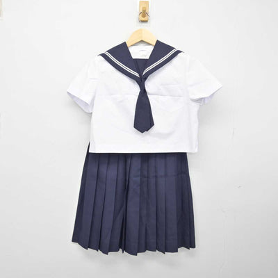 【中古】北海道 栗山中学校 女子制服 5点 (セーラー服・スカート) sf047777