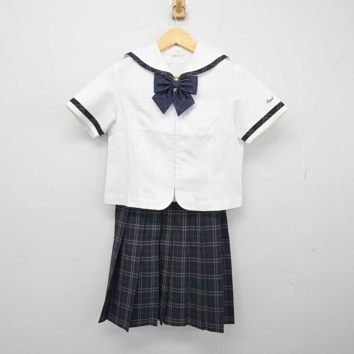 【中古】愛知県 星城高等学校 女子制服 4点 (セーラー服・シャツ・スカート) sf047784