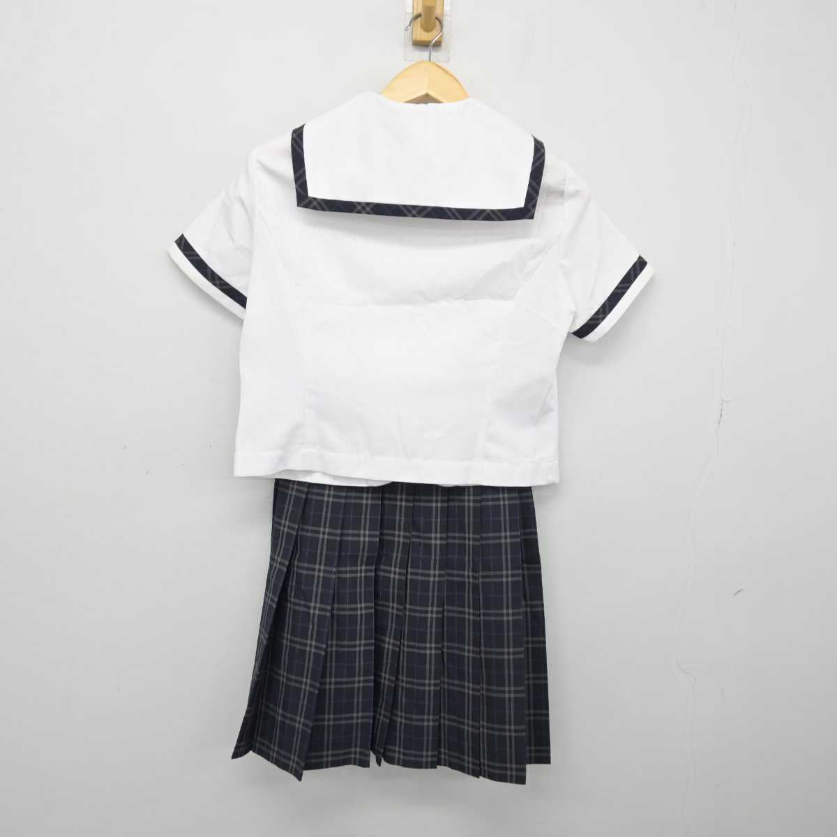 【中古】愛知県 星城高等学校 女子制服 4点 (セーラー服・シャツ・スカート) sf047784