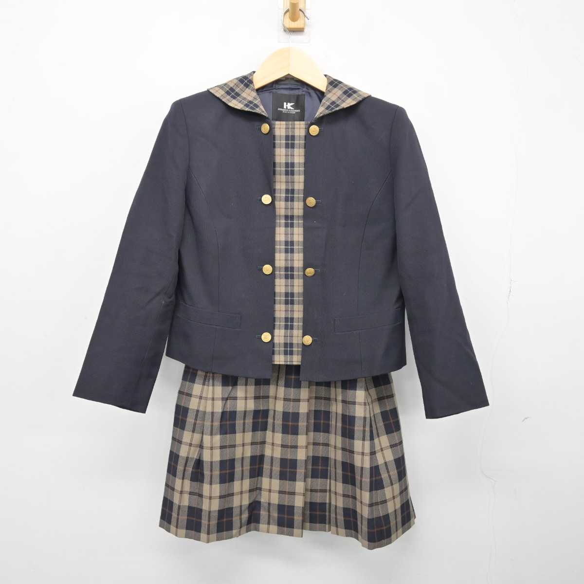 【中古】岡山県 明誠学院高等学校 女子制服 3点 (ブレザー・スカート) sf047787