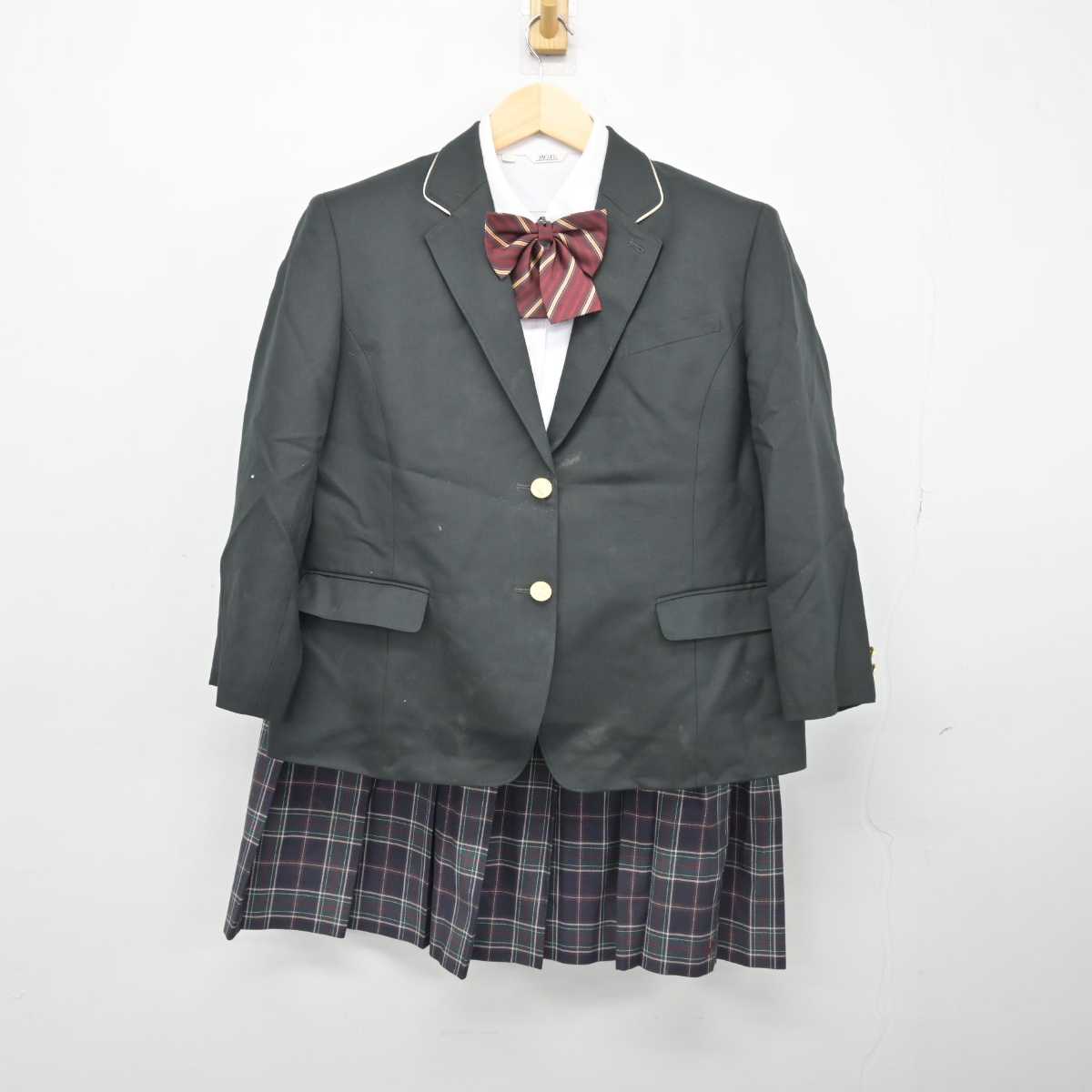 【中古】京都府 立命館高等学校 女子制服 4点 (ブレザー・シャツ・スカート) sf047788