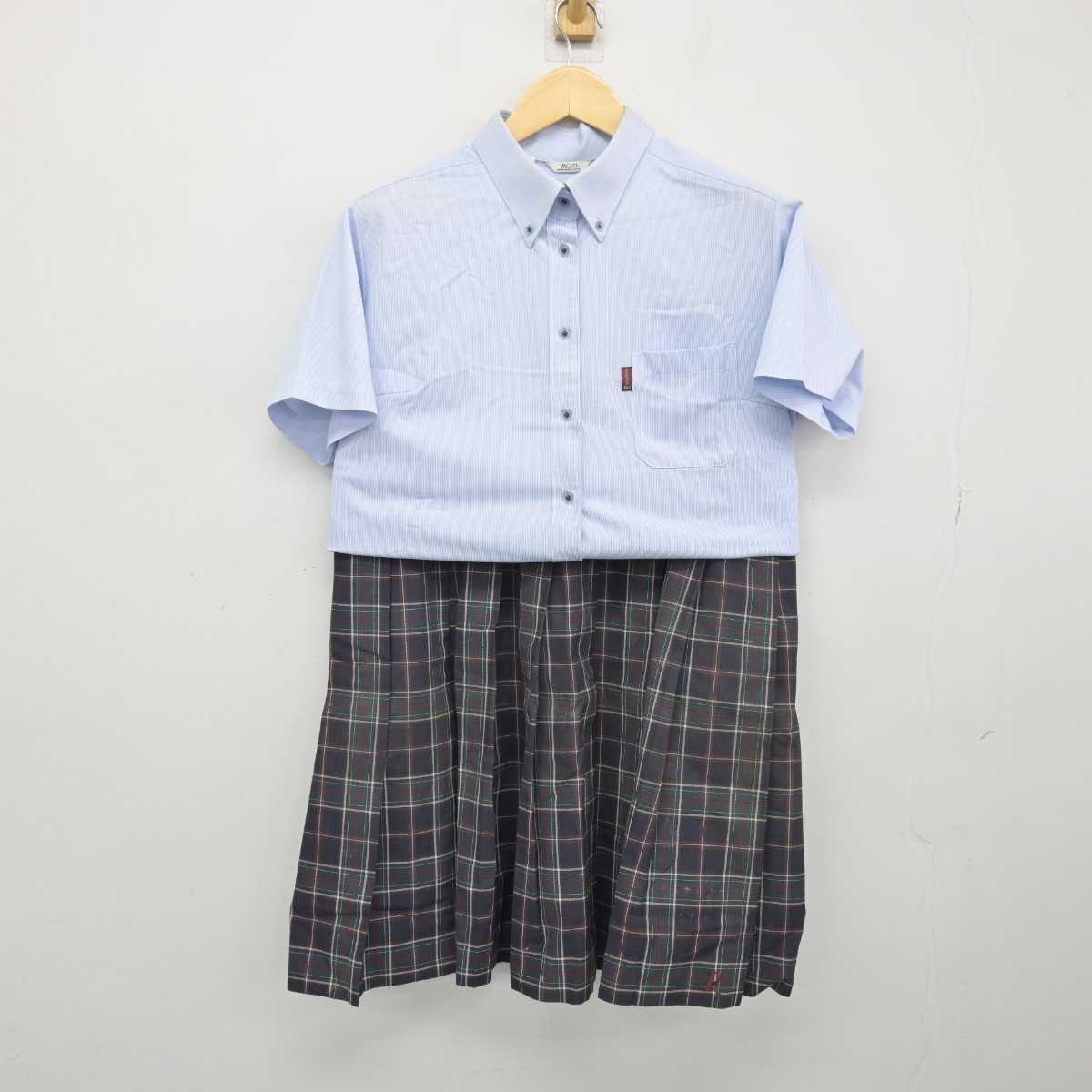 【中古】京都府 立命館高等学校 女子制服 2点 (シャツ・スカート) sf047789