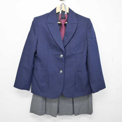 【中古】神奈川県 上の宮中学校 女子制服 4点 (ブレザー・ベスト・スカート) sf047797