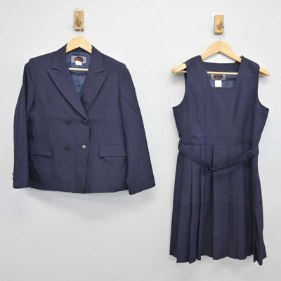 【中古】神奈川県 横浜平沼高等学校 女子制服 2点 (ブレザー・ジャンパースカート) sf047799