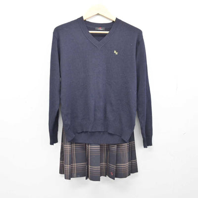 【中古】千葉県 柏の葉高等学校 女子制服 2点 (ニット・スカート) sf047844