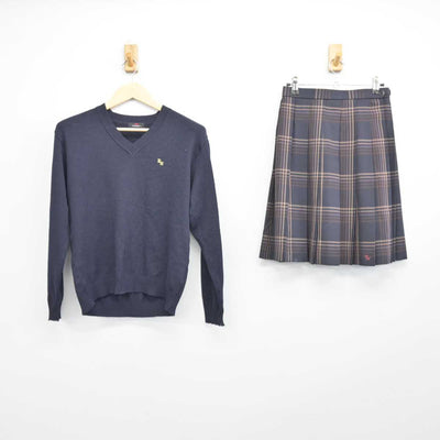 【中古】千葉県 柏の葉高等学校 女子制服 2点 (ニット・スカート) sf047844