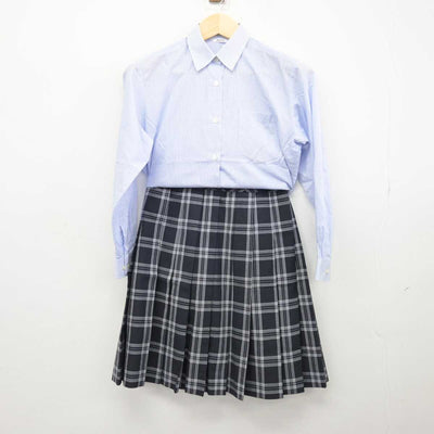 【中古】北海道 札幌清田高等学校 女子制服 3点 (シャツ・スカート) sf047849