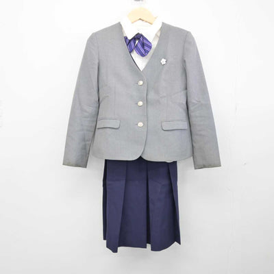 【中古】東京都 跡見学園中学校高等学校 女子制服 5点 (ブレザー・シャツ・ジャンパースカート) sf047858