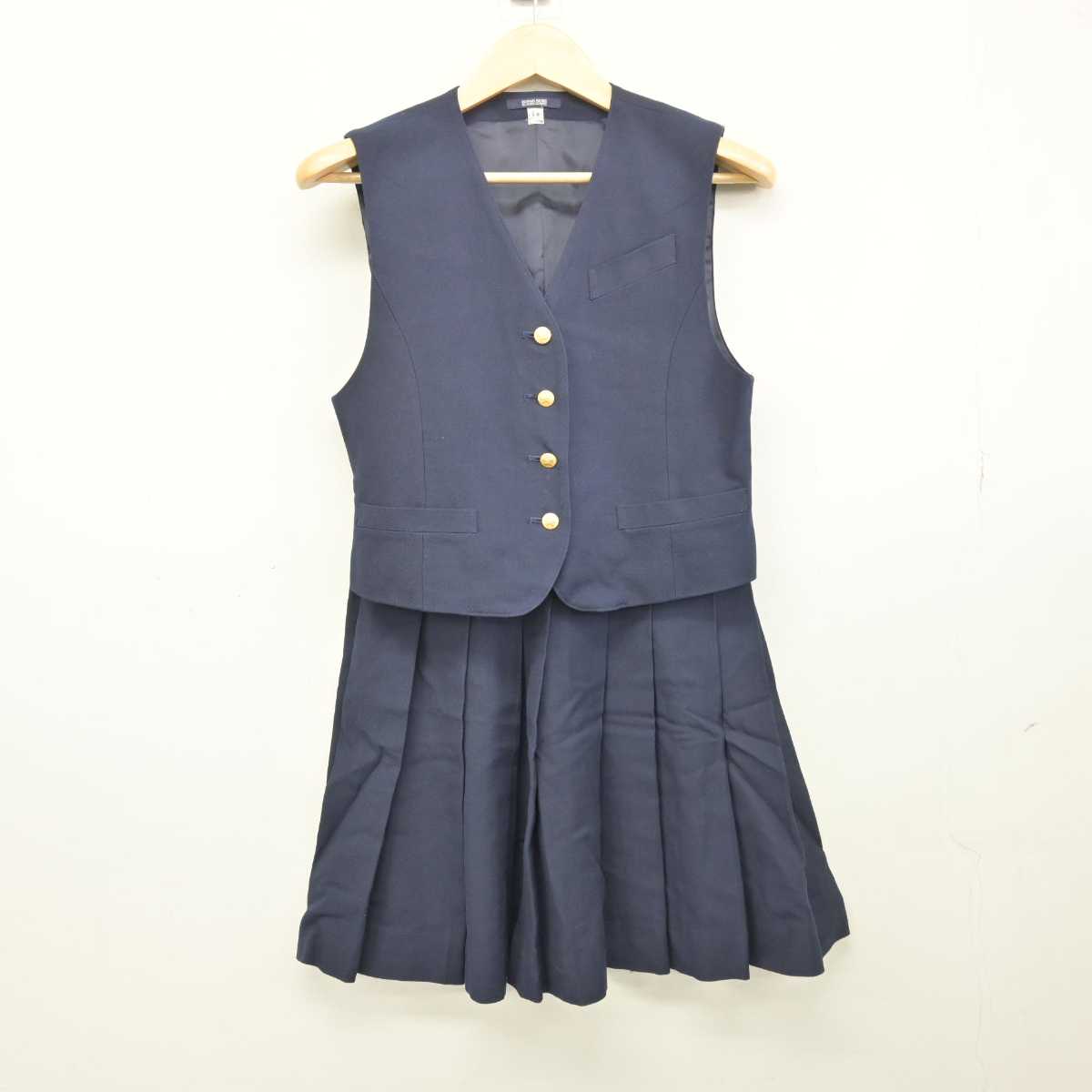 【中古】埼玉県 越谷南高等学校 女子制服 4点 (ブレザー・ベスト・スカート) sf047860