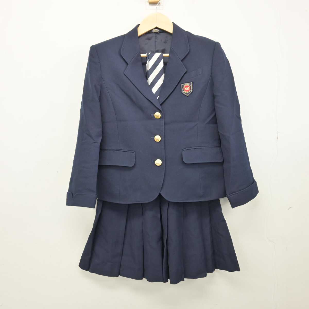 【中古】埼玉県 越谷南高等学校 女子制服 4点 (ブレザー・ベスト・スカート) sf047867