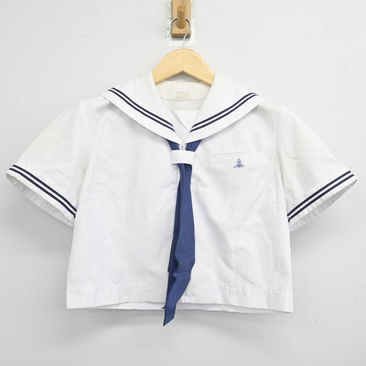 【中古】東京都 八王子市立第五中学校 女子制服 3点 (セーラー服・スカート) sf047887