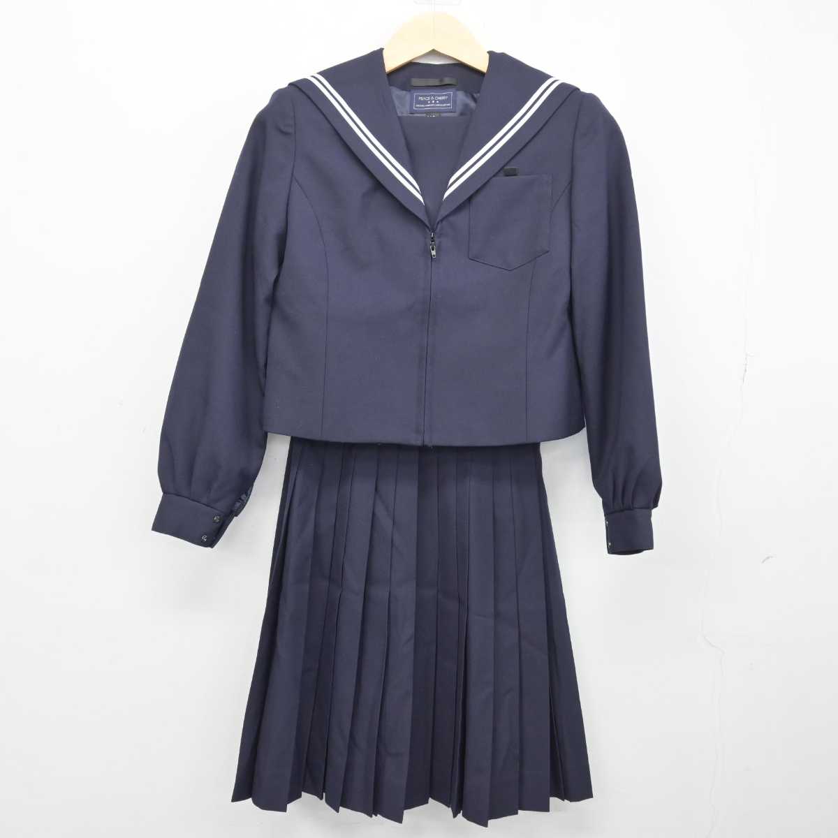 【中古】愛知県 横須賀高等学校 女子制服 3点 (セーラー服・スカート) sf047896