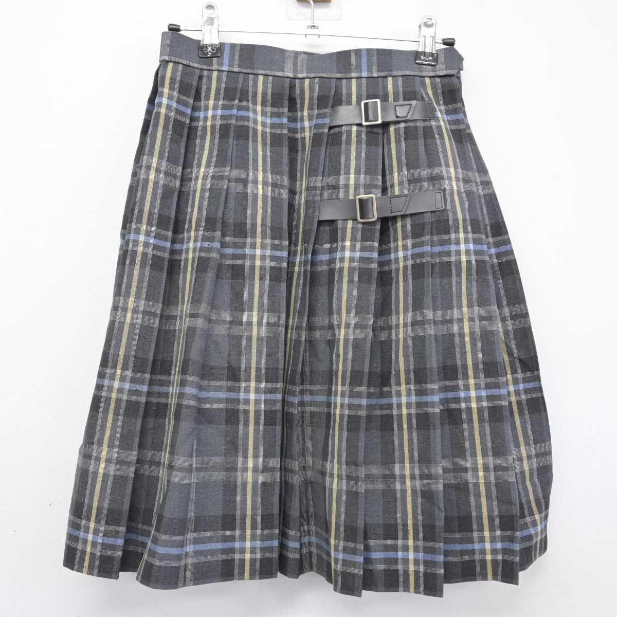 【中古】東京都 拓殖大学第一高等学校 女子制服 4点 (シャツ・ニット・スカート) sf047906