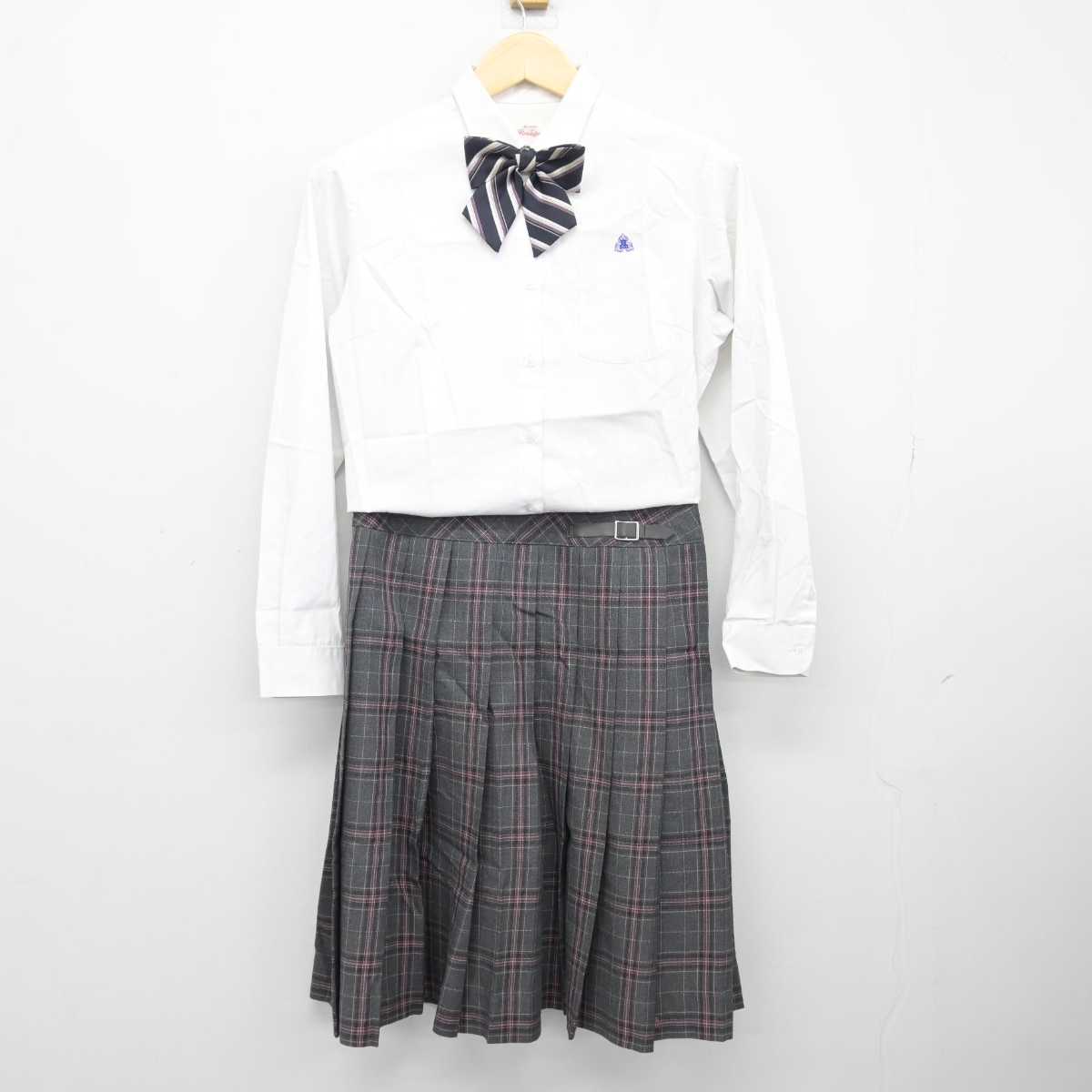 【中古】広島県 上下高等学校  女子制服 6点 (ブレザー・シャツ・スカート) sf047908