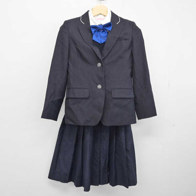 【中古】福岡県 福岡市内中学新標準服 女子制服 5点 (ブレザー・シャツ・ニットベスト・スカート) sf047914