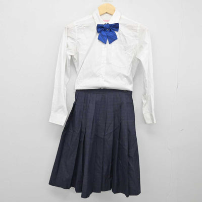 【中古】福岡県 福岡市内中学新標準服 女子制服 5点 (ブレザー・シャツ・ニットベスト・スカート) sf047914