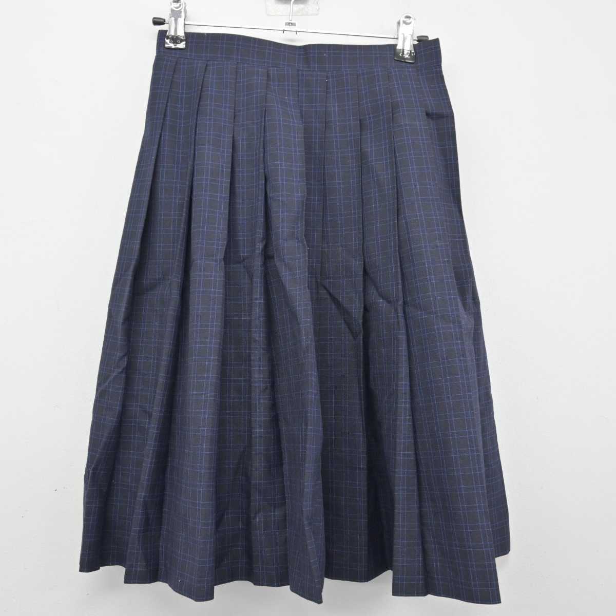 【中古】福岡県 福岡市内中学新標準服 女子制服 3点 (シャツ・ニットベスト・スカート) sf047915