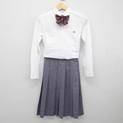 【中古】三重県 四日市高等学校 女子制服 5点 (ブレザー・シャツ・ニット・スカート) sf047916