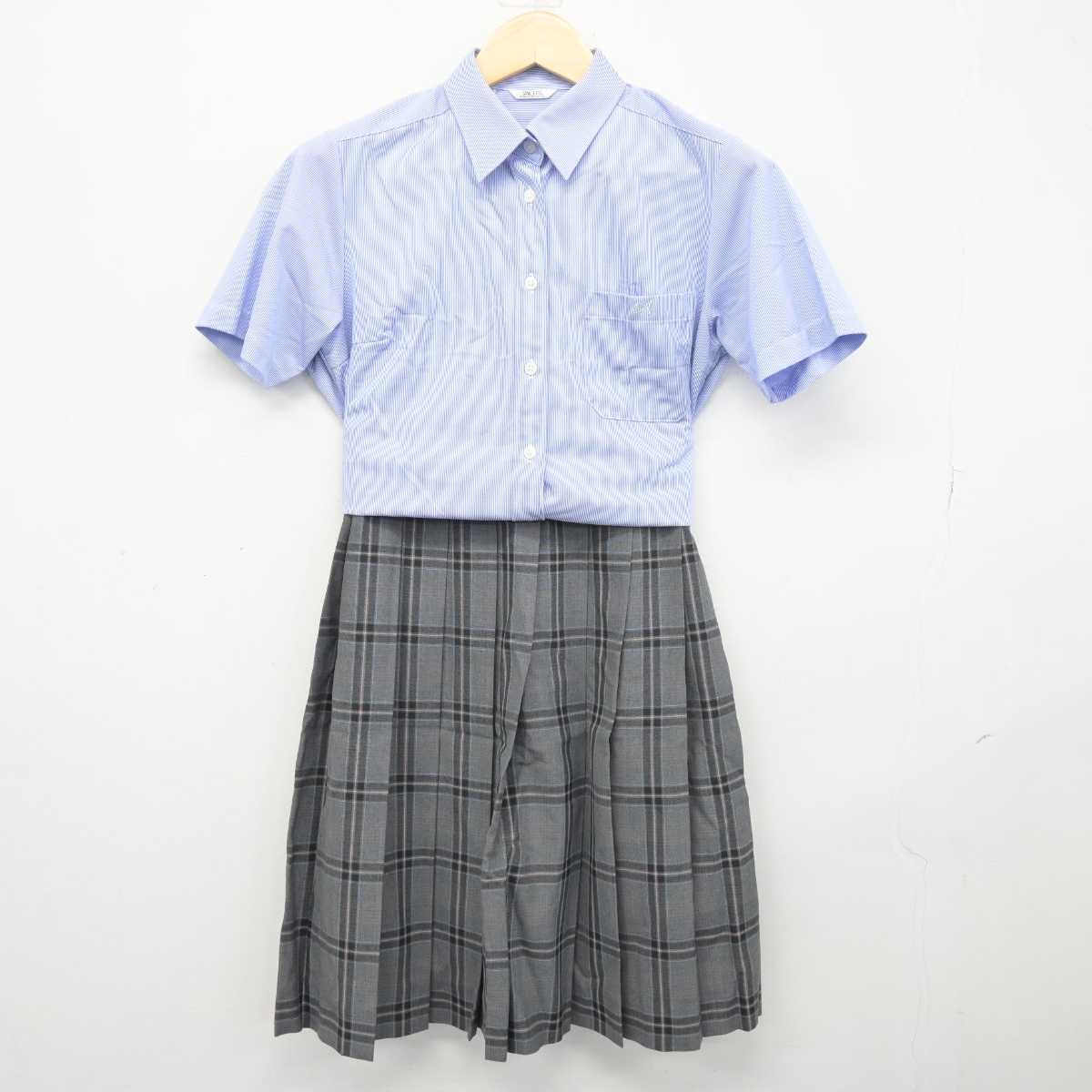 【中古】埼玉県 青柳中学校 女子制服 3点 (シャツ・スカート) sf047930