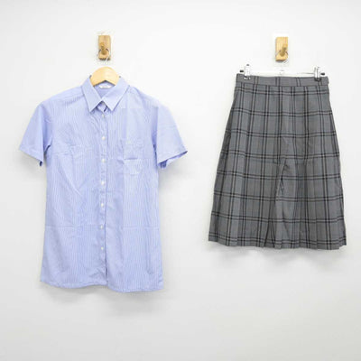 【中古】埼玉県 青柳中学校 女子制服 3点 (シャツ・スカート) sf047930