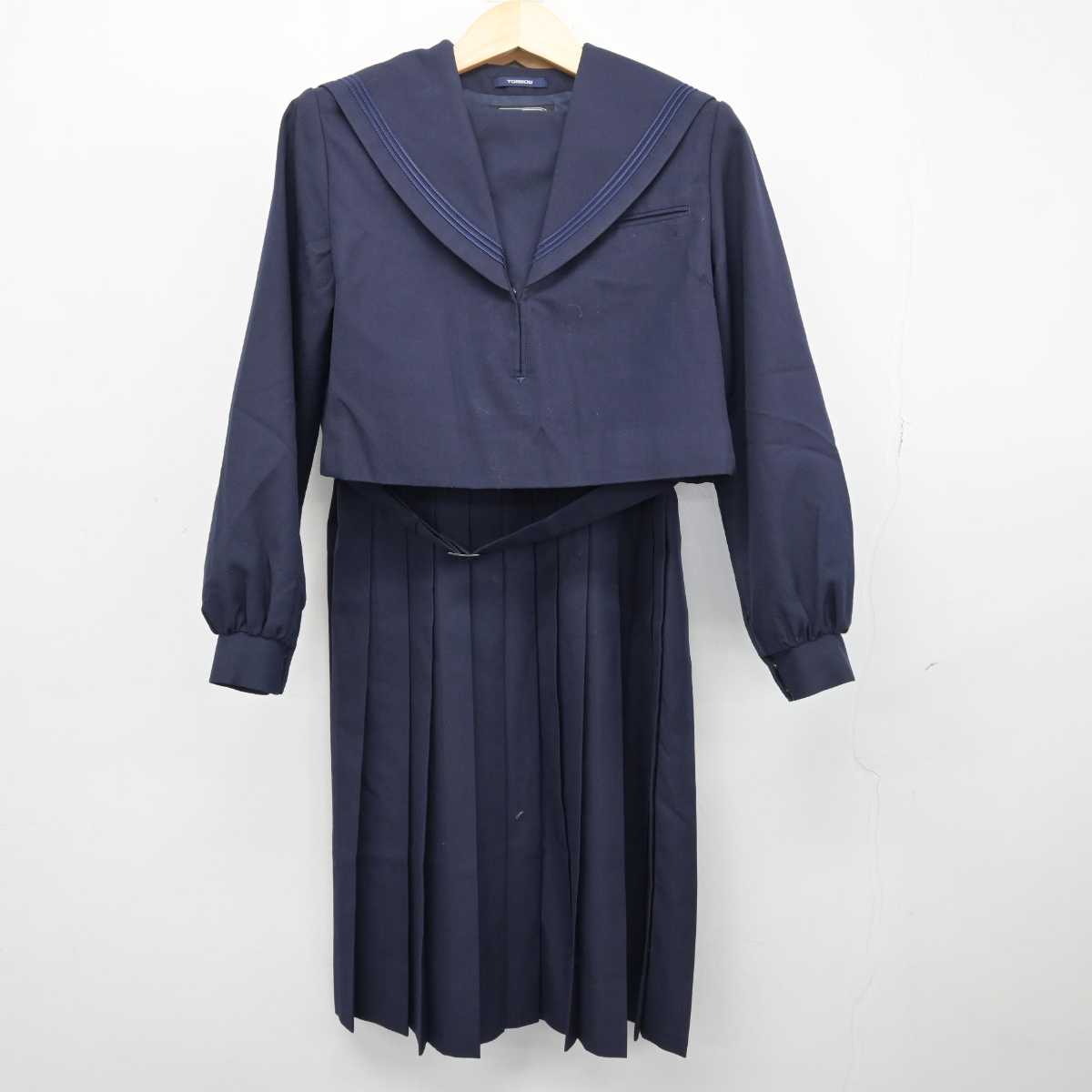 【中古】福岡県 北野中学校 女子制服 2点 (セーラー服・ジャンパースカート) sf047939