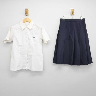 【中古】福岡県 久留米高等学校 女子制服 2点 (シャツ・スカート) sf047946